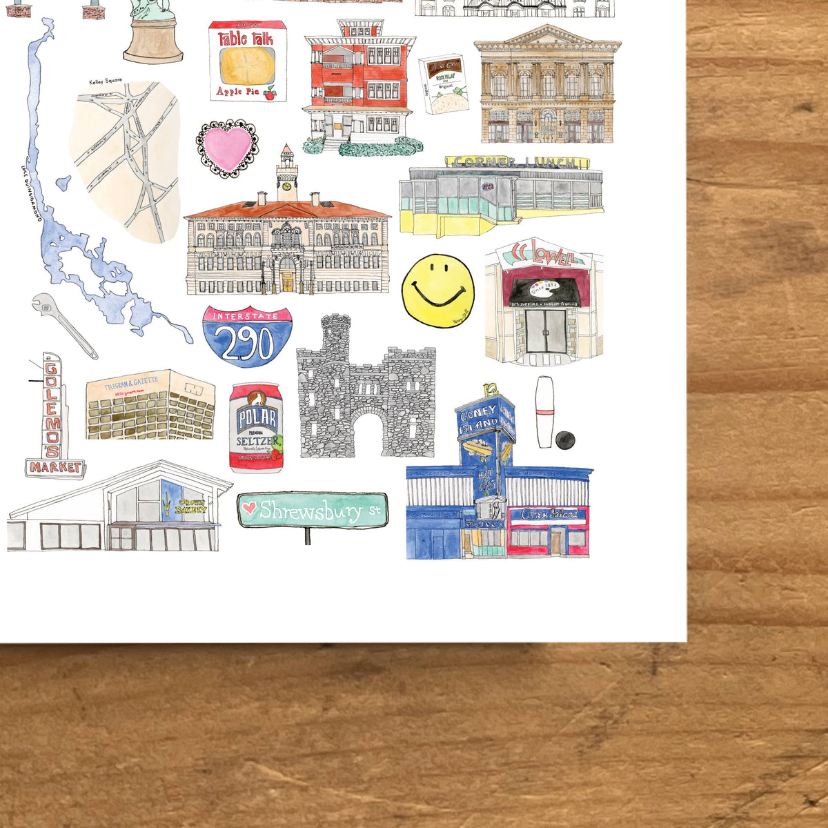 Worcester Icons Greeting Card