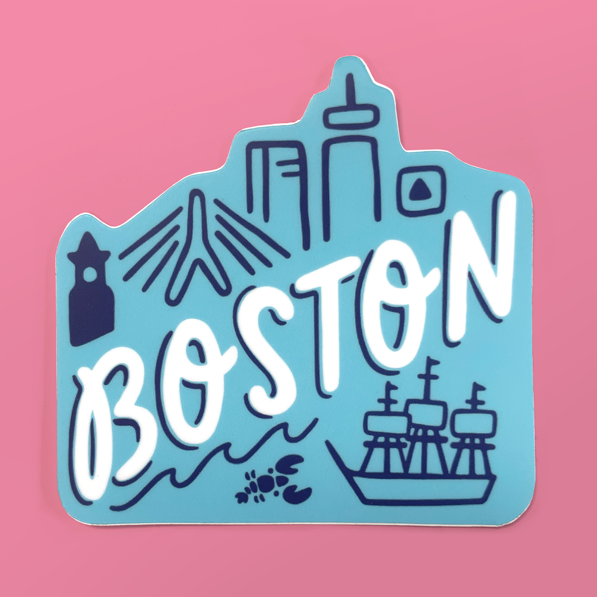 Boston Rob Sticker Boston City Vinyl Sticker – Massachusetts Bay Trading Co
