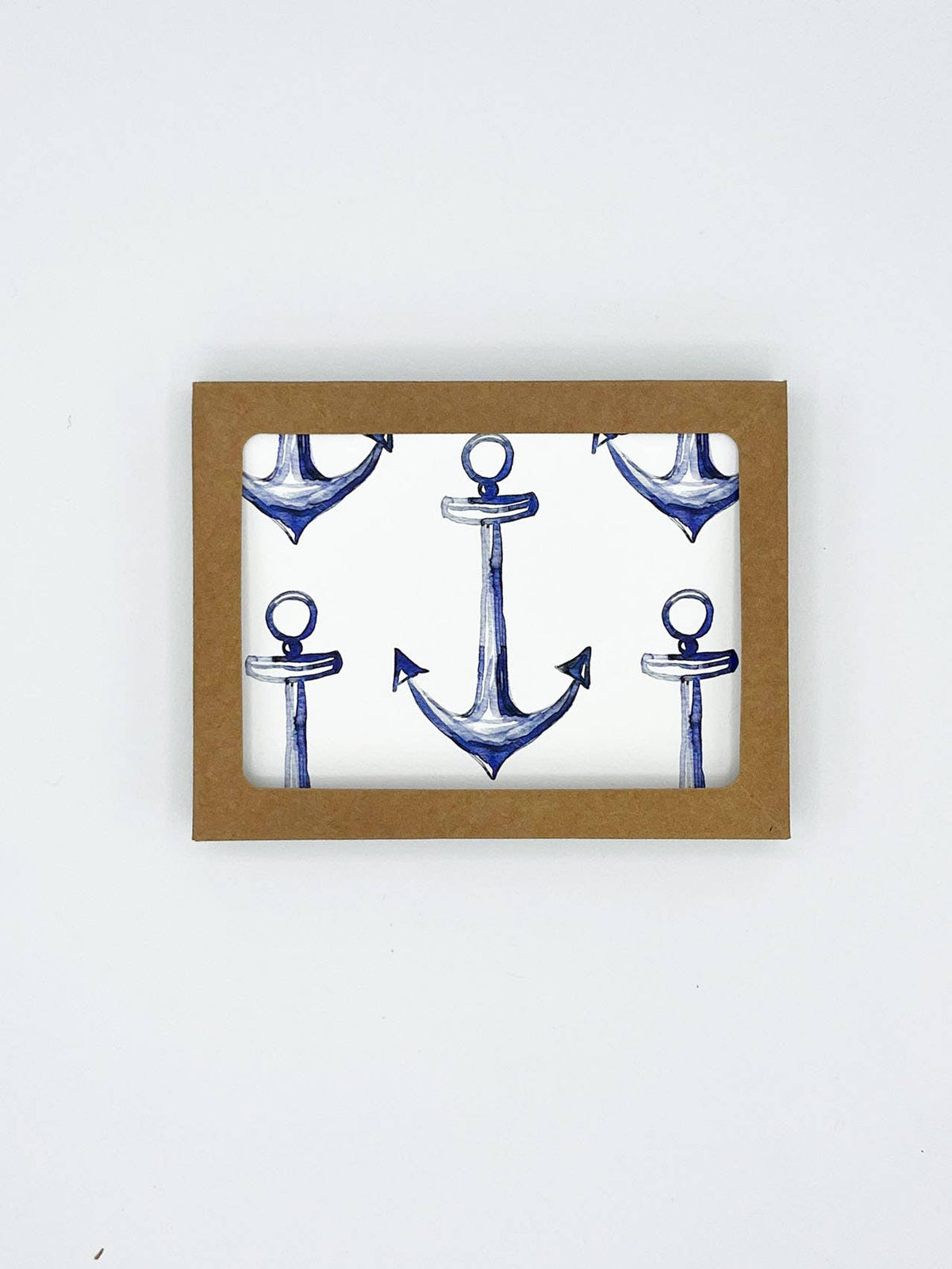 Anchor — Blue & White coasstal Boxed Note Card Set of 6