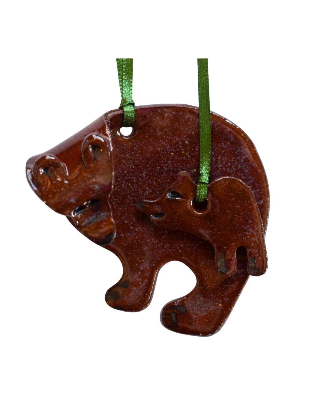 Brown Bear with Cub Ornament