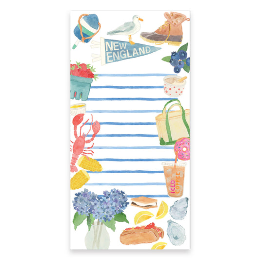 New England Icons Notepad | New England Market Pad | 4"x8"
