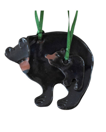 Black Bear with Cub Ornament