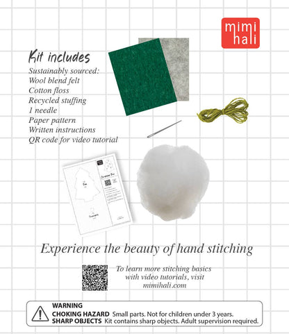Tree Ornament Wool Felt Sewing Kit – DIY Craft