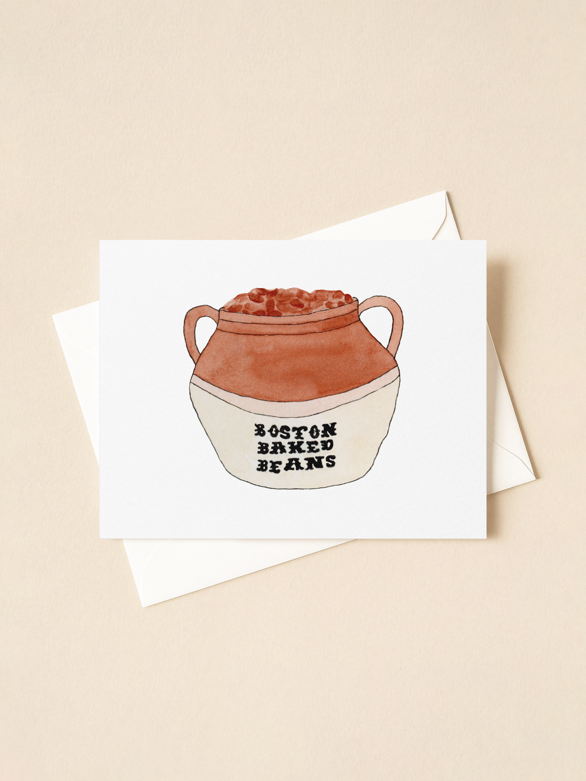 Boston Baked Beans Greeting Card - New England Food