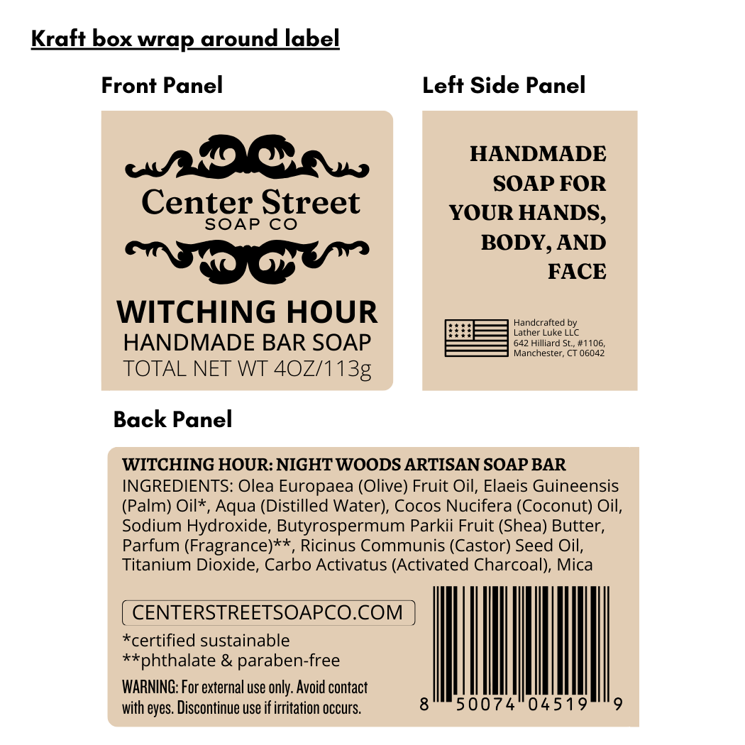 Witching Hour Halloween Handmade Soap Bar - 4oz