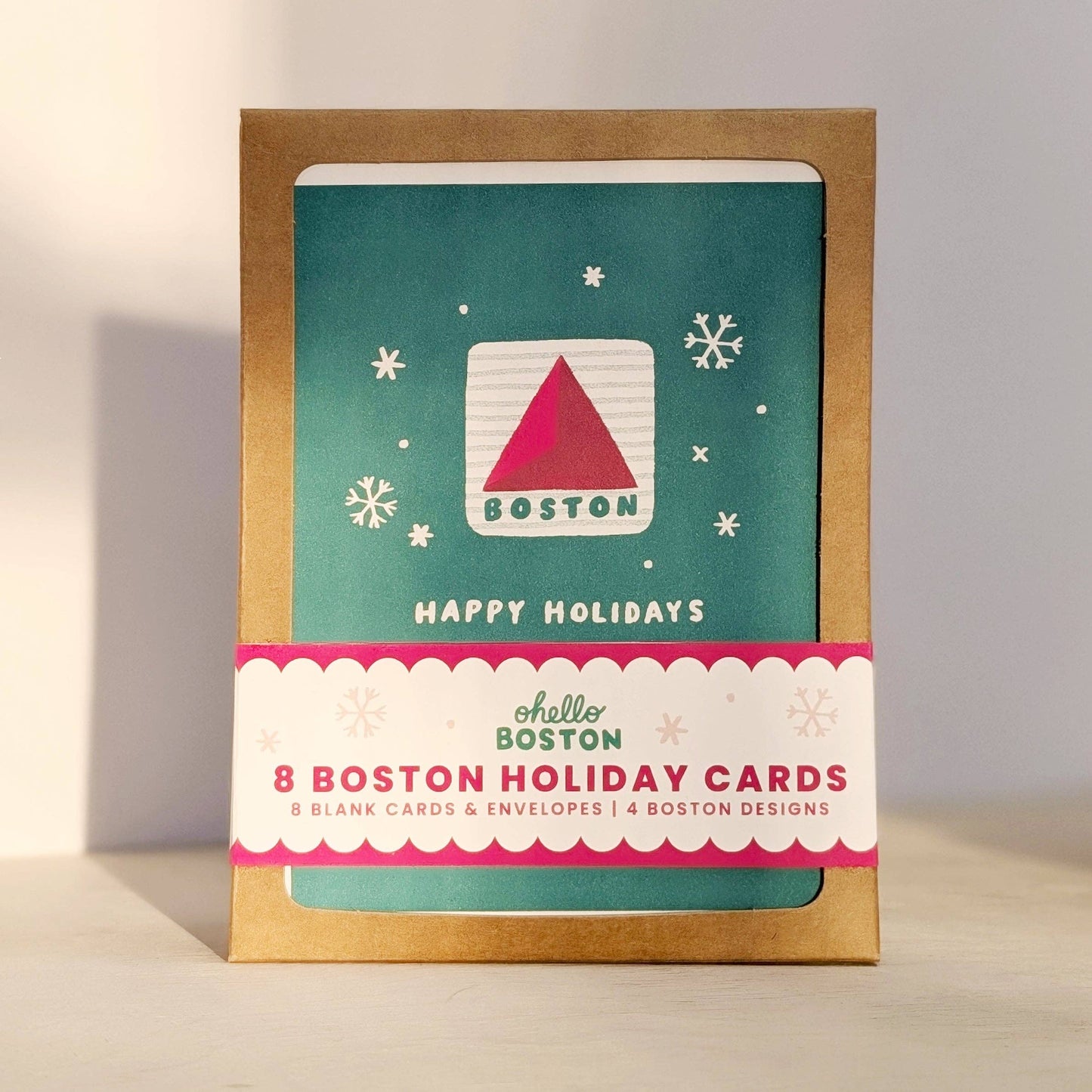 Bright & Merry Boston Holiday Card Pack - 4 Different Designs
