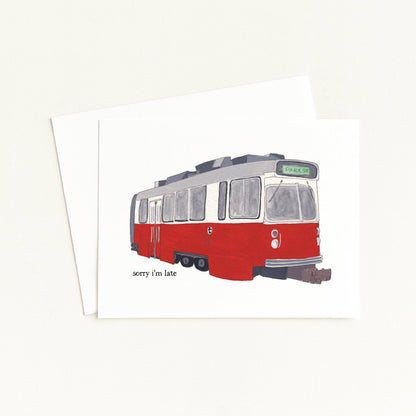 Boston Red Line MBTA - New England Greeting Card