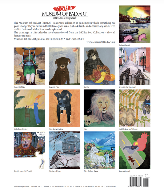 The Museum of Bad Art 2026 16-Month Calendar