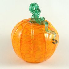 Medium Glass Pumpkin - Brilliant Yellow